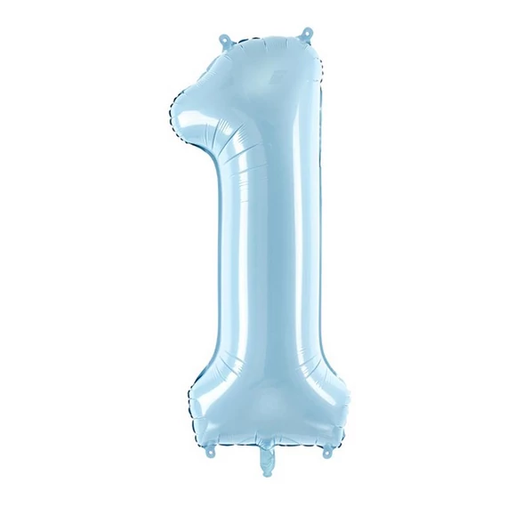 34 inch-es Number 1 Babakék Számos Fólia Lufi
