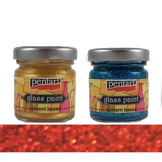 Üvegfesték 30 ml csillogó piros
