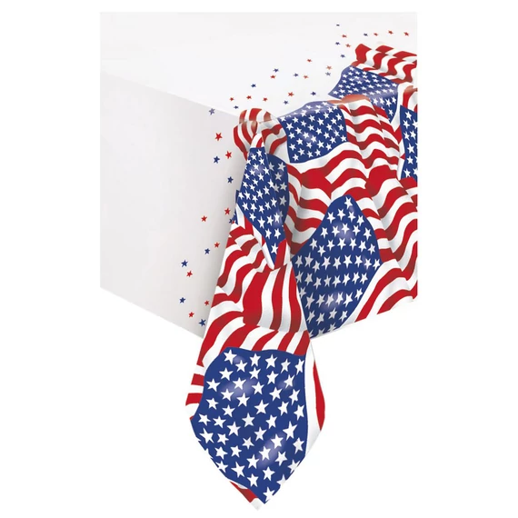 Amerikai Zászlós Parti Asztalterítő - 137 cm x 213 cm