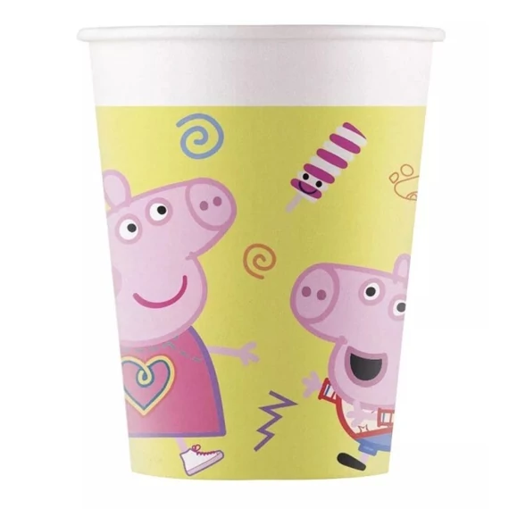 Peppa Malac mintás parti pohár, 8db/csomag