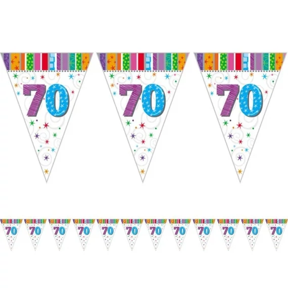 70-es Radiant Szülinapi Zászlófűzér - 5m