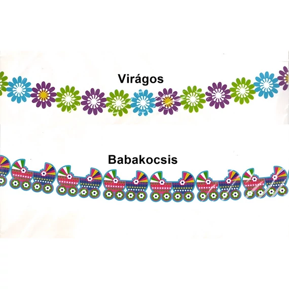 Girland babakocsi vagy virág