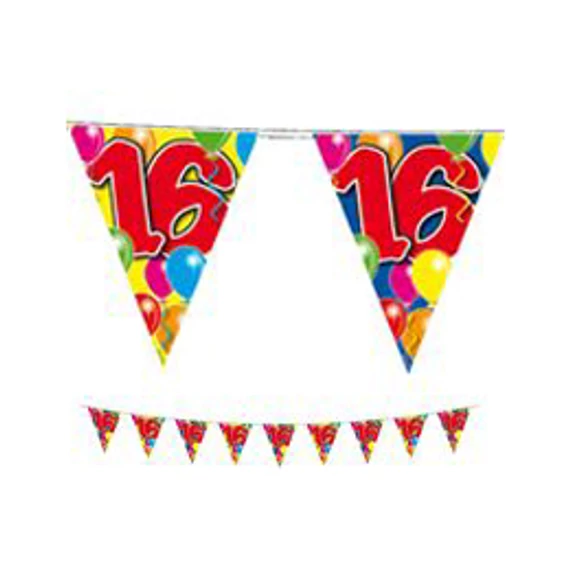 16-os Számos Szülinapi Zászlófüzér - 10 m