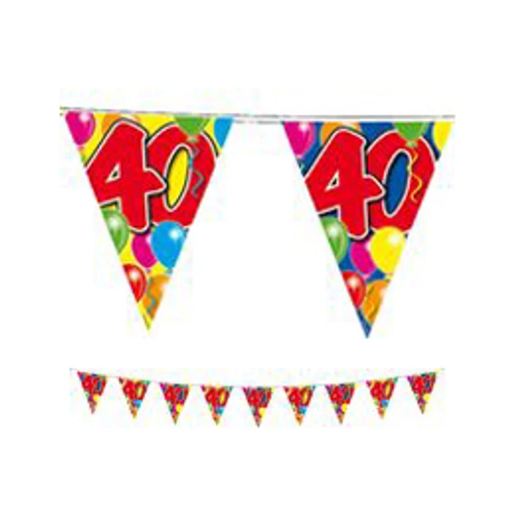 40-es Számos Szülinapi Zászlófüzér - 10 m