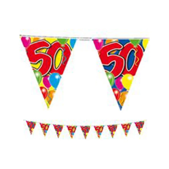50-es Számos Szülinapi Zászlófüzér - 10 m