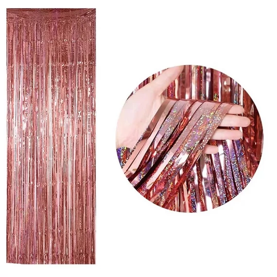 Fólia függöny 100x200cm– Rosegold