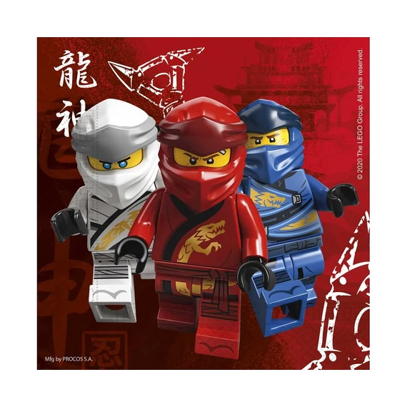 Lego Ninjago Szalvéta - 33 cm x 33 cm, 20 db-os