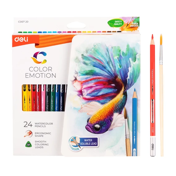Deli akvarell ceruza, color emotion 24db