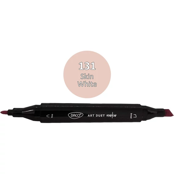 Alkoholos filctoll kétvégű, Daco "Art Duet" - 131 Skin White
