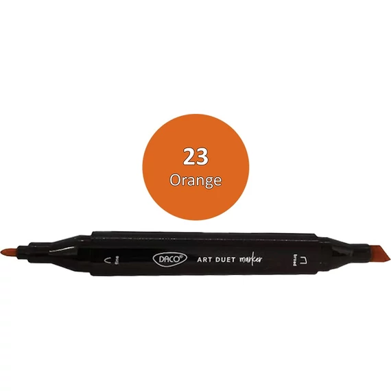 Alkoholos filctoll kétvégű, Daco "Art Duet" - 23 Orange