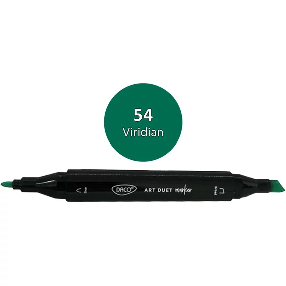 Alkoholos filctoll kétvégű, Daco "Art Duet" - 54 Viridian