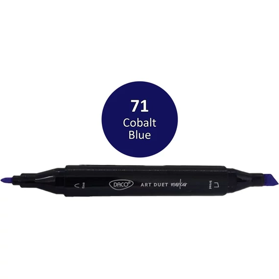 Alkoholos filctoll kétvégű, Daco "Art Duet" - 71 Cobalt Blue