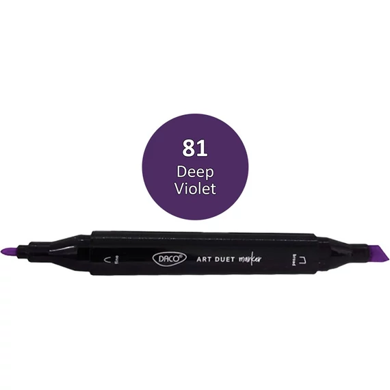 Alkoholos filctoll kétvégű, Daco "Art Duet" - 81 Deep Violet
