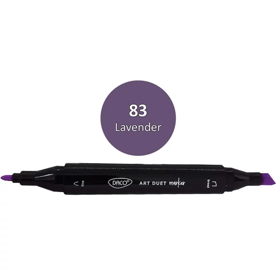 Alkoholos filctoll kétvégű, Daco "Art Duet" - 83 Levander