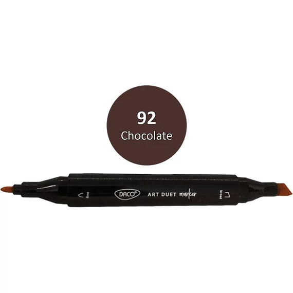 Alkoholos filctoll kétvégű, Daco "Art Duet" - 92 Chocholate