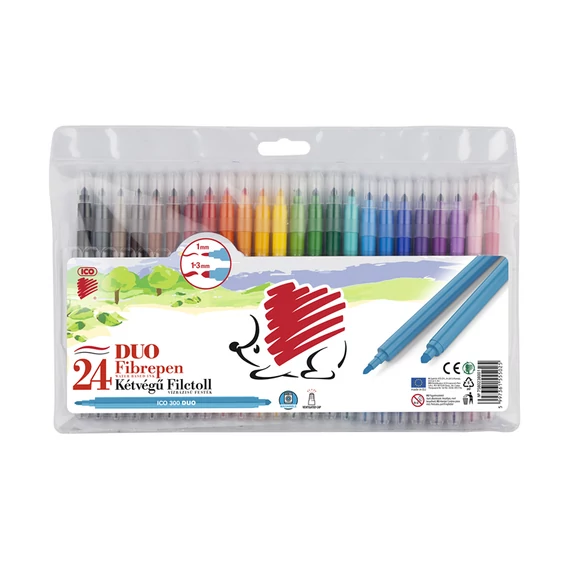 Süni kétvégű filctoll 24-es