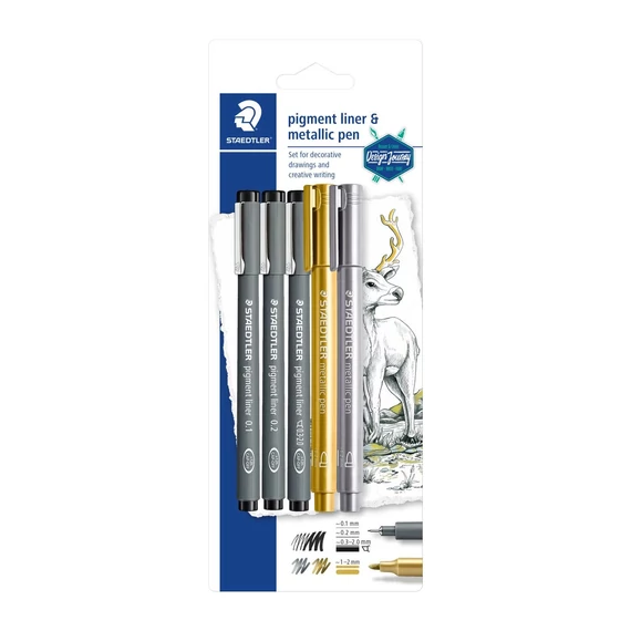 Staedtler Design Journey Pigment Liner 5 darabos tűfilc készlet