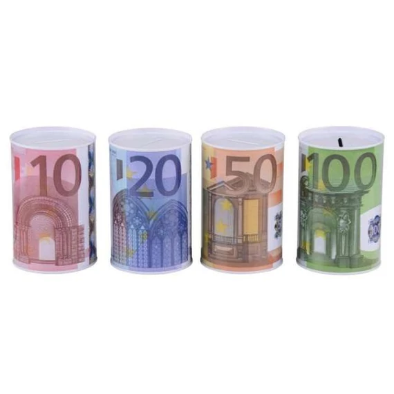 Persely fém, euro