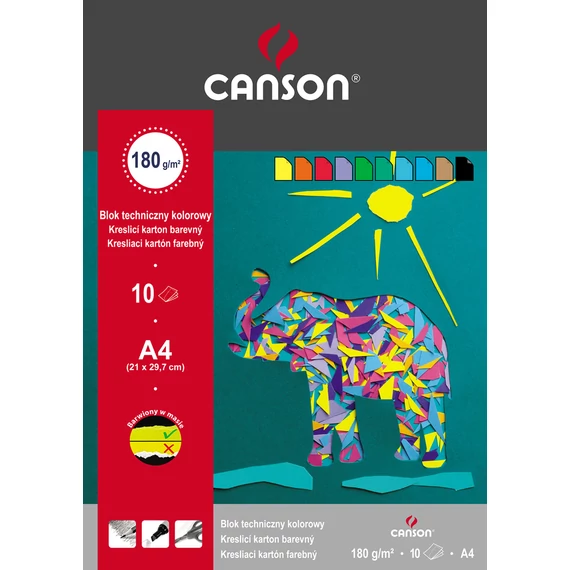 CANSON színes fotókarton blokk A/4, 10ív