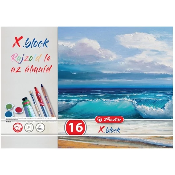Rajzkarton Herlitz A/4, 16 ív, 250g