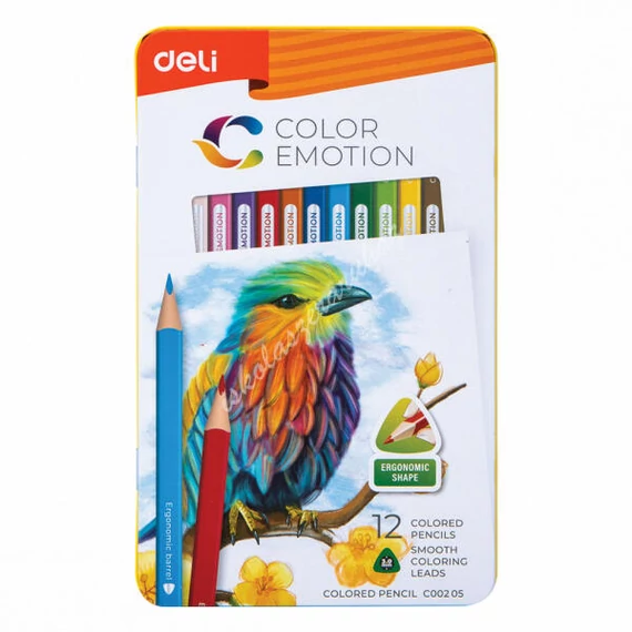 Deli színes ceruza készlet, color emotion 12db