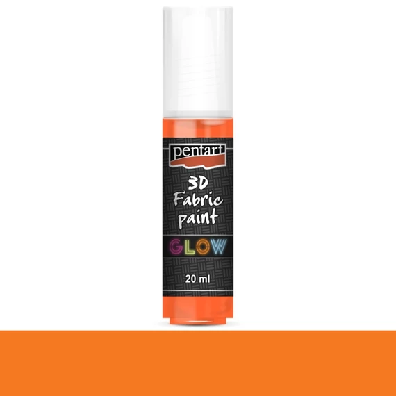 Textilfesték 3D sötétben világító 20 ml narancssárga