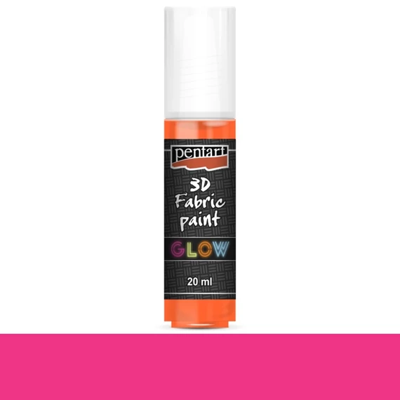 Textilfesték 3D sötétben világító 20 ml pink