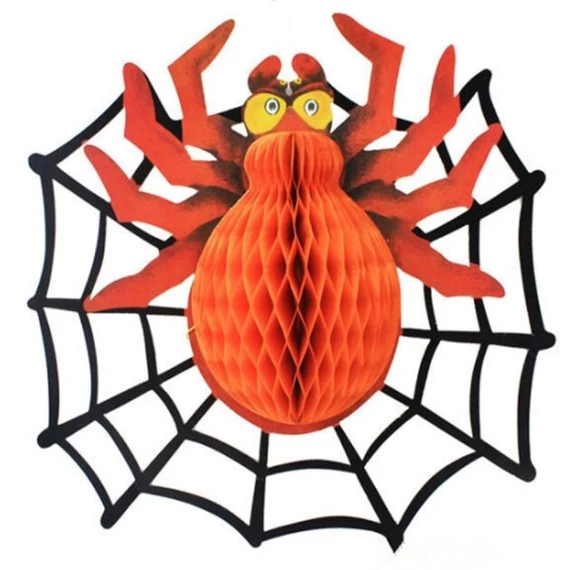 Lampion halloween nagy pók 43cm