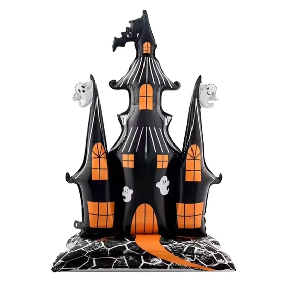 Léggömb fólia halloween kastély talpas, 150cm