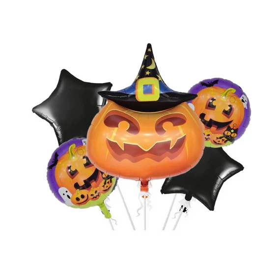 Léggömb fólia halloween szett 5db-os