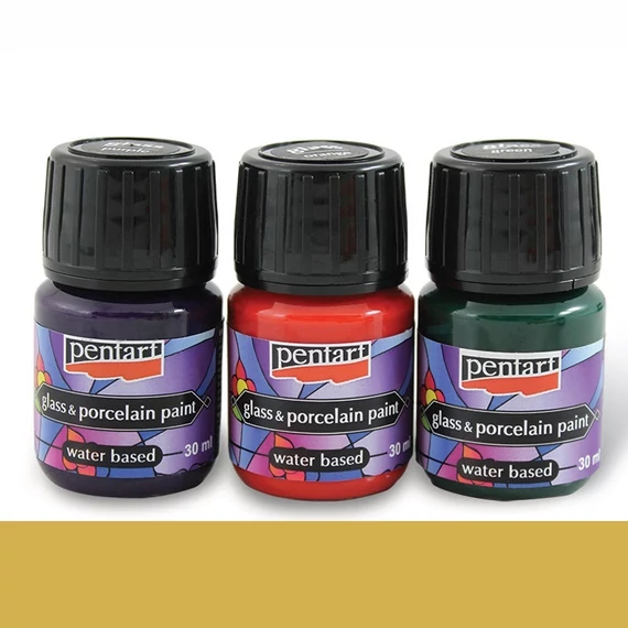 Üveg és porcelánfesték 30 ml arany