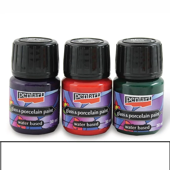 Üveg és porcelánfesték 30 ml fehér