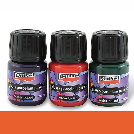 Üveg és porcelánfesték 30 ml narancs